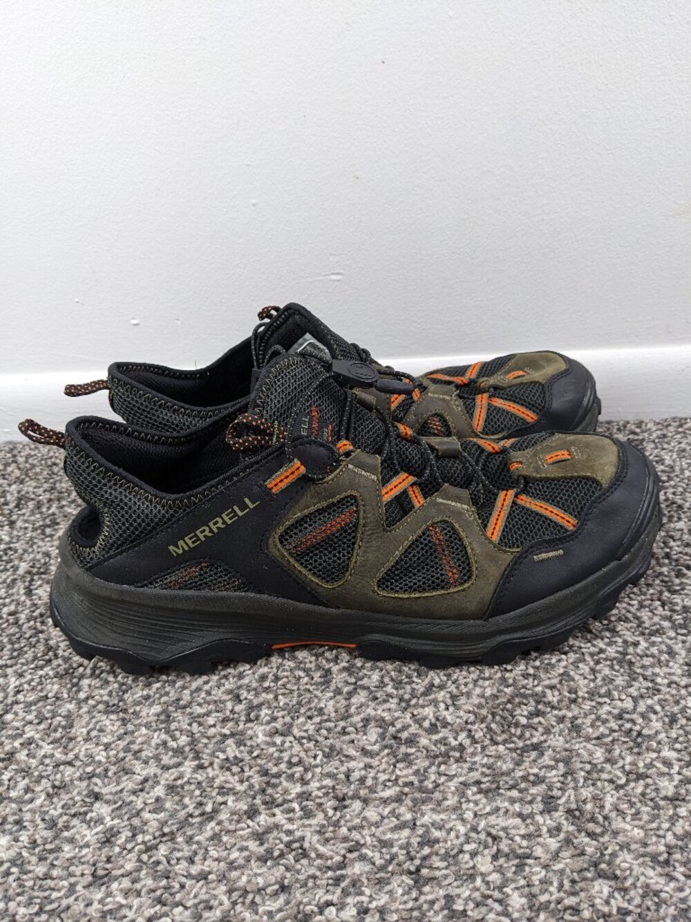 Mens Merrell Speed Strike Sieve Olive Black Orange Hiking Shoes J135167 Size 13